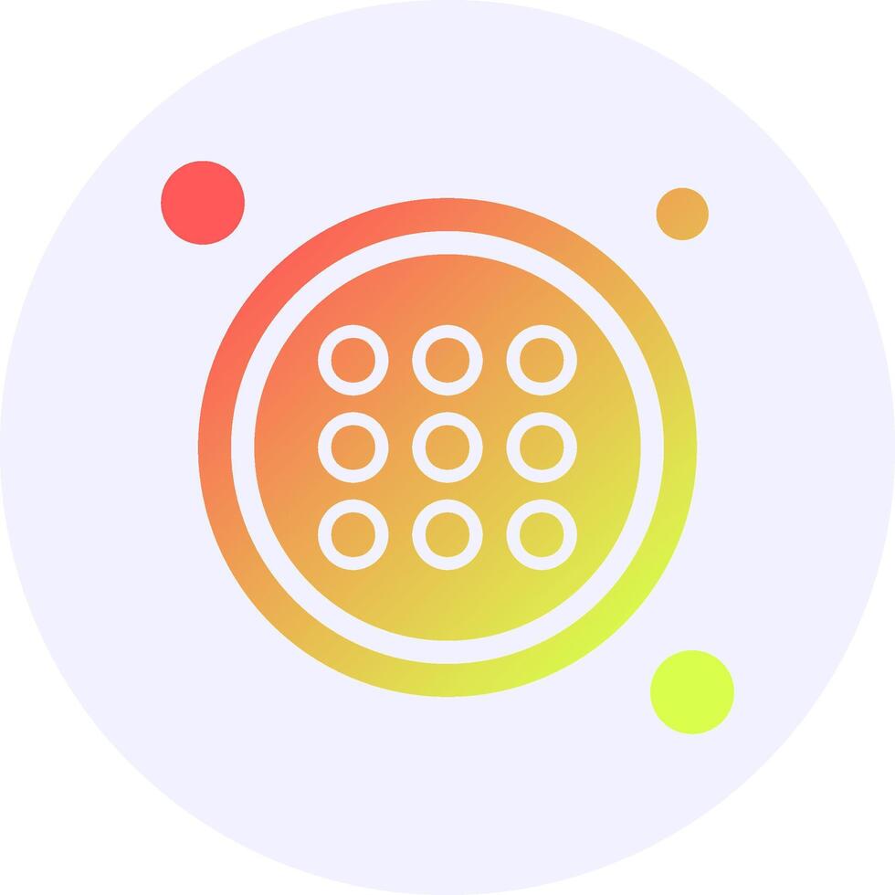 Apps Button Navigation Icon Minimal Gradient Style vector