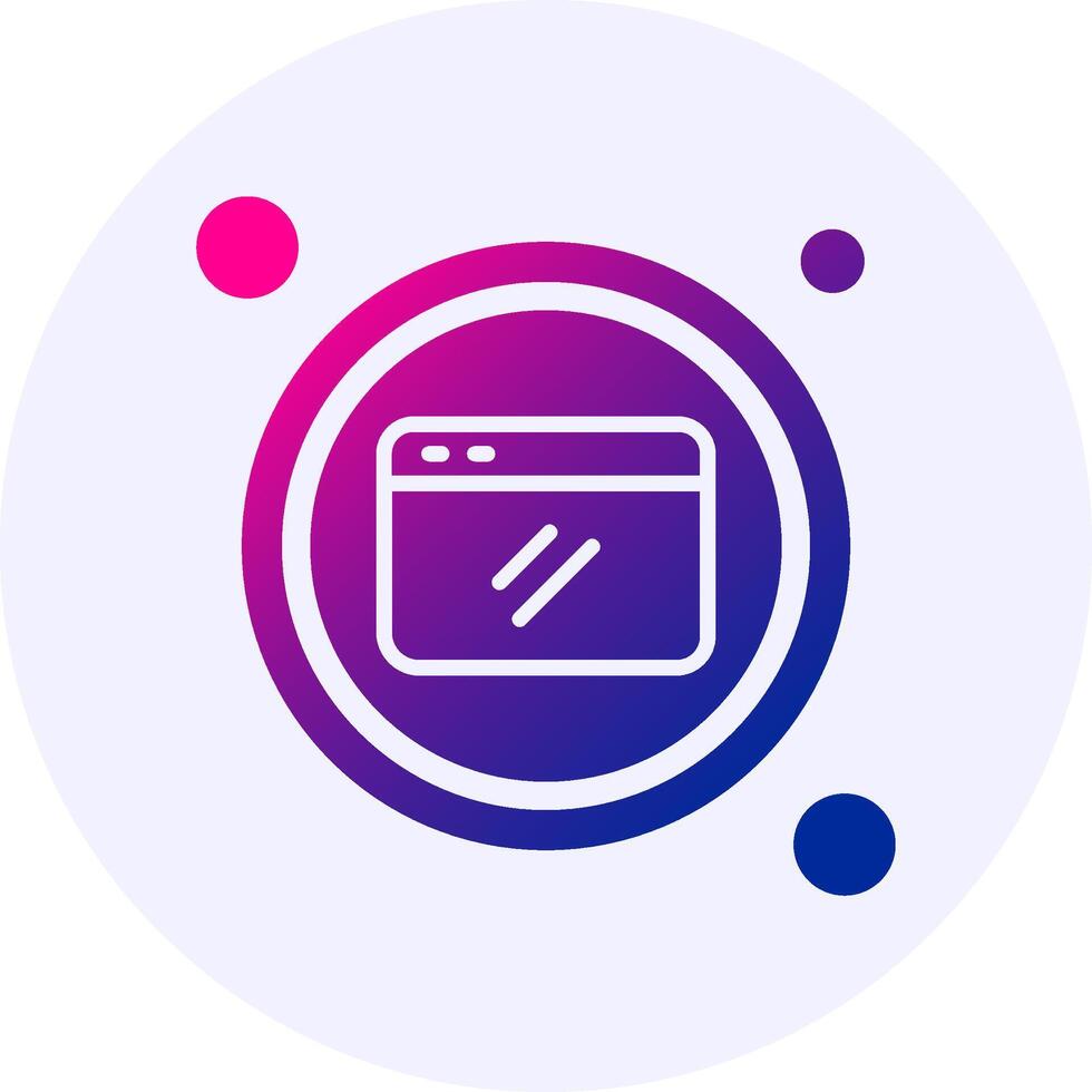 Browser Button Navigation Icon Minimal Gradient Style vector