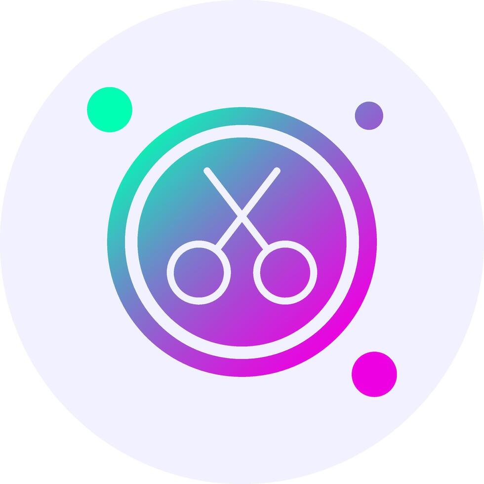Cut Button Navigation Icon Minimal Gradient Style vector