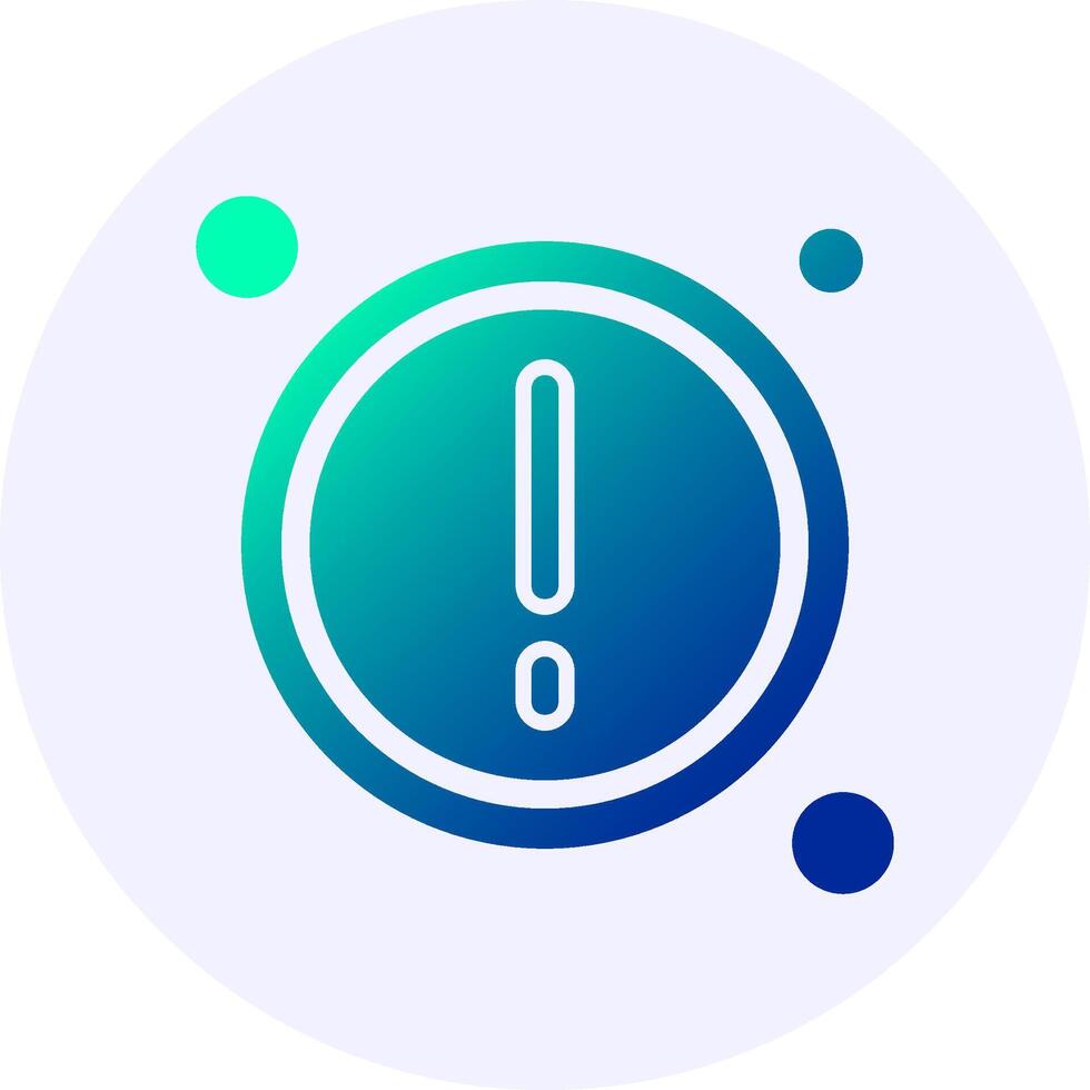 Attension Button Navigation Icon Minimal Gradient Style vector