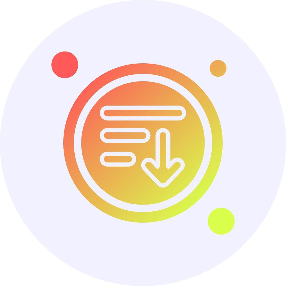 Order Button Navigation Icon Minimal Gradient Style vector