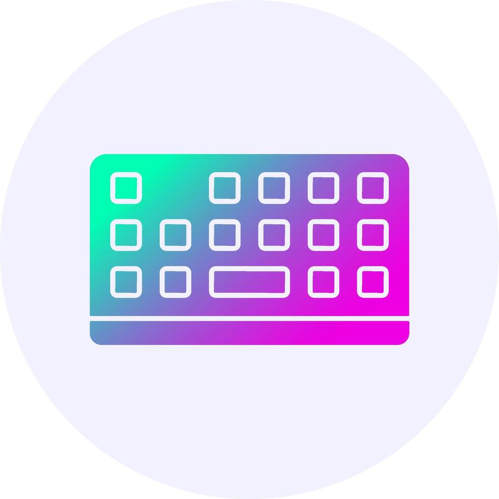 Keyboard Icon Minimal Gradient Style vector