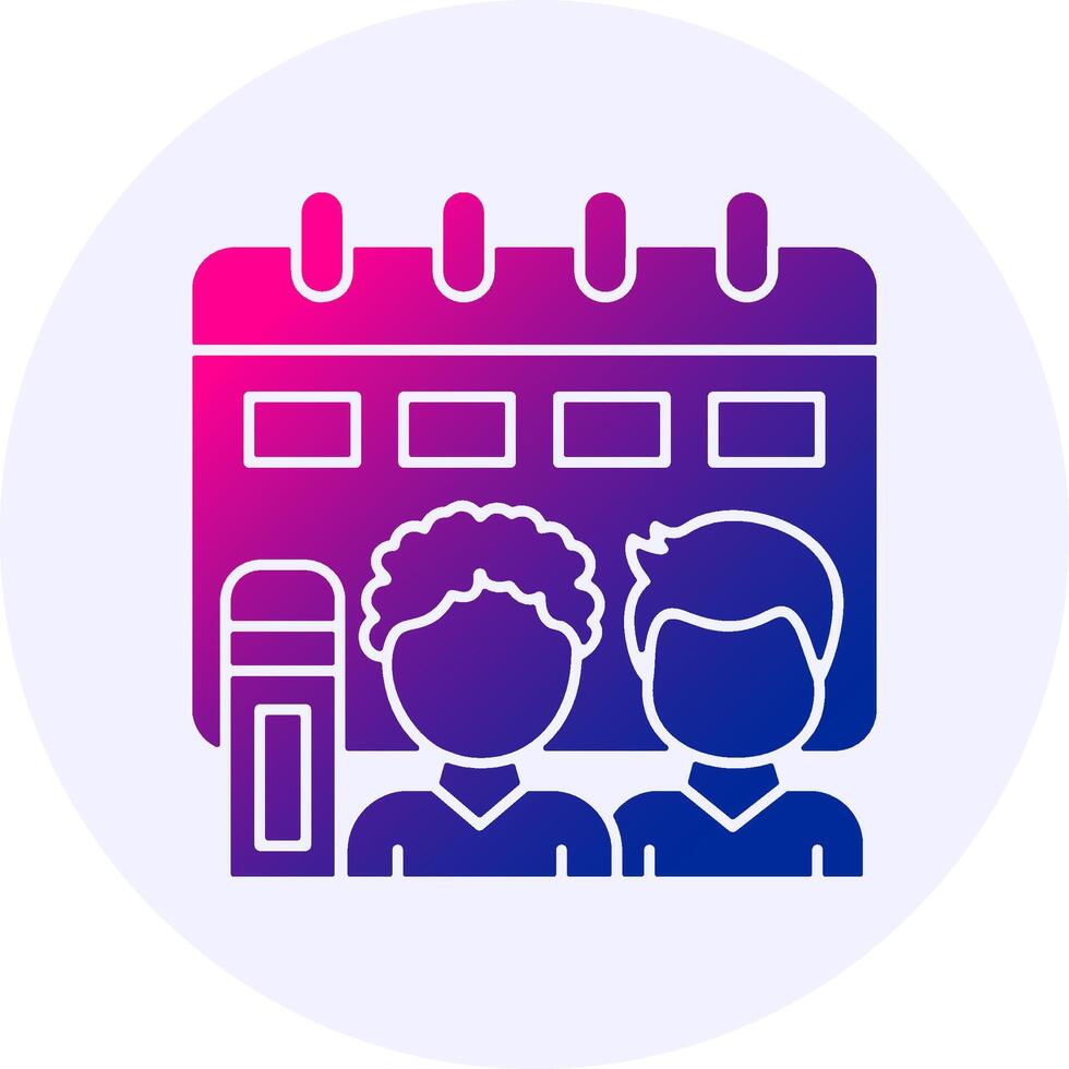Community reading event Icon Minimal Gradient Style vector
