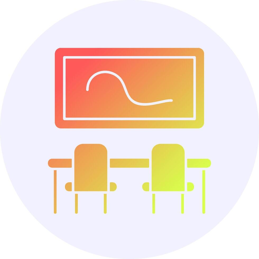 Classroom setting Icon Minimal Gradient Style vector