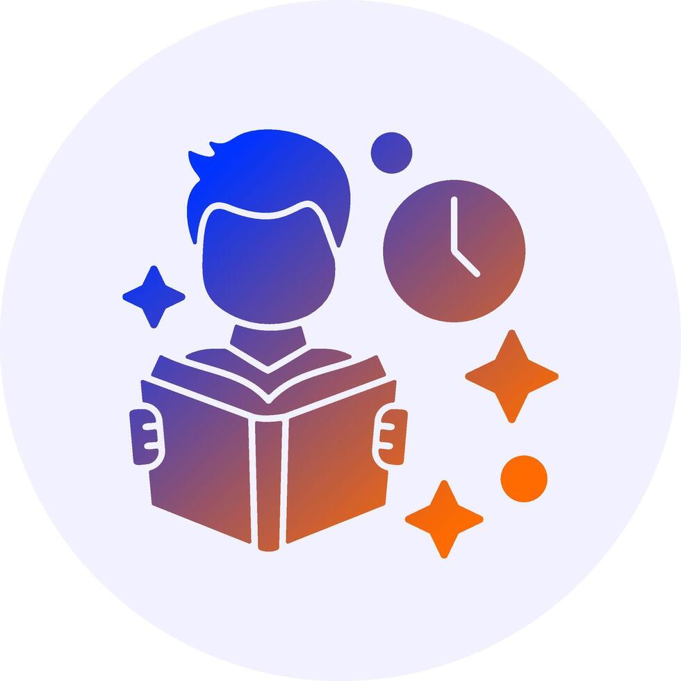 Storytime for children Icon Minimal Gradient Style vector