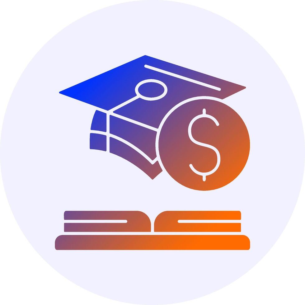 Financial Literacy Icon Gradient Style vector