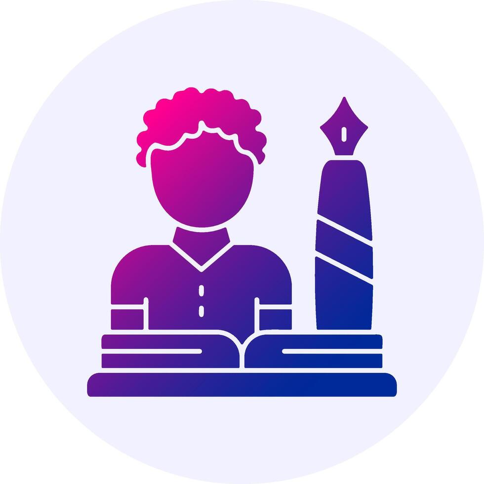 Author Icon Minimal Gradient Style vector