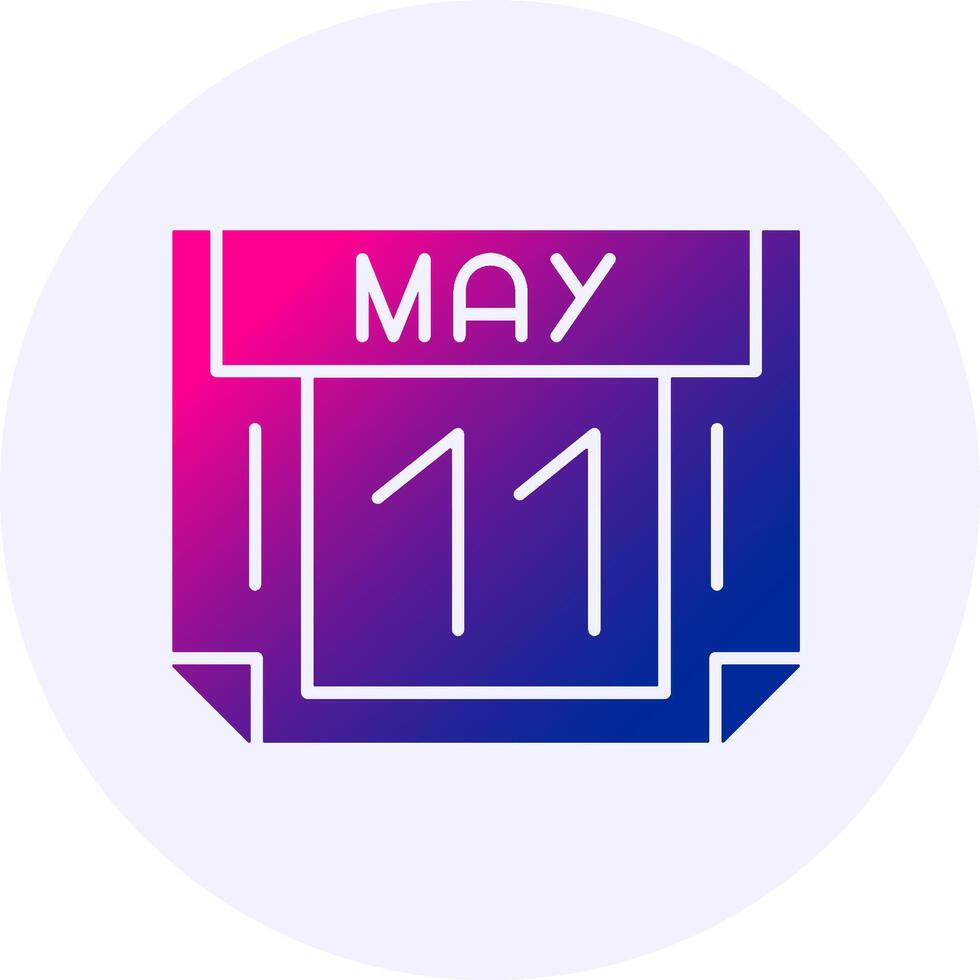 11 May Icon Minimal Gradient Style vector