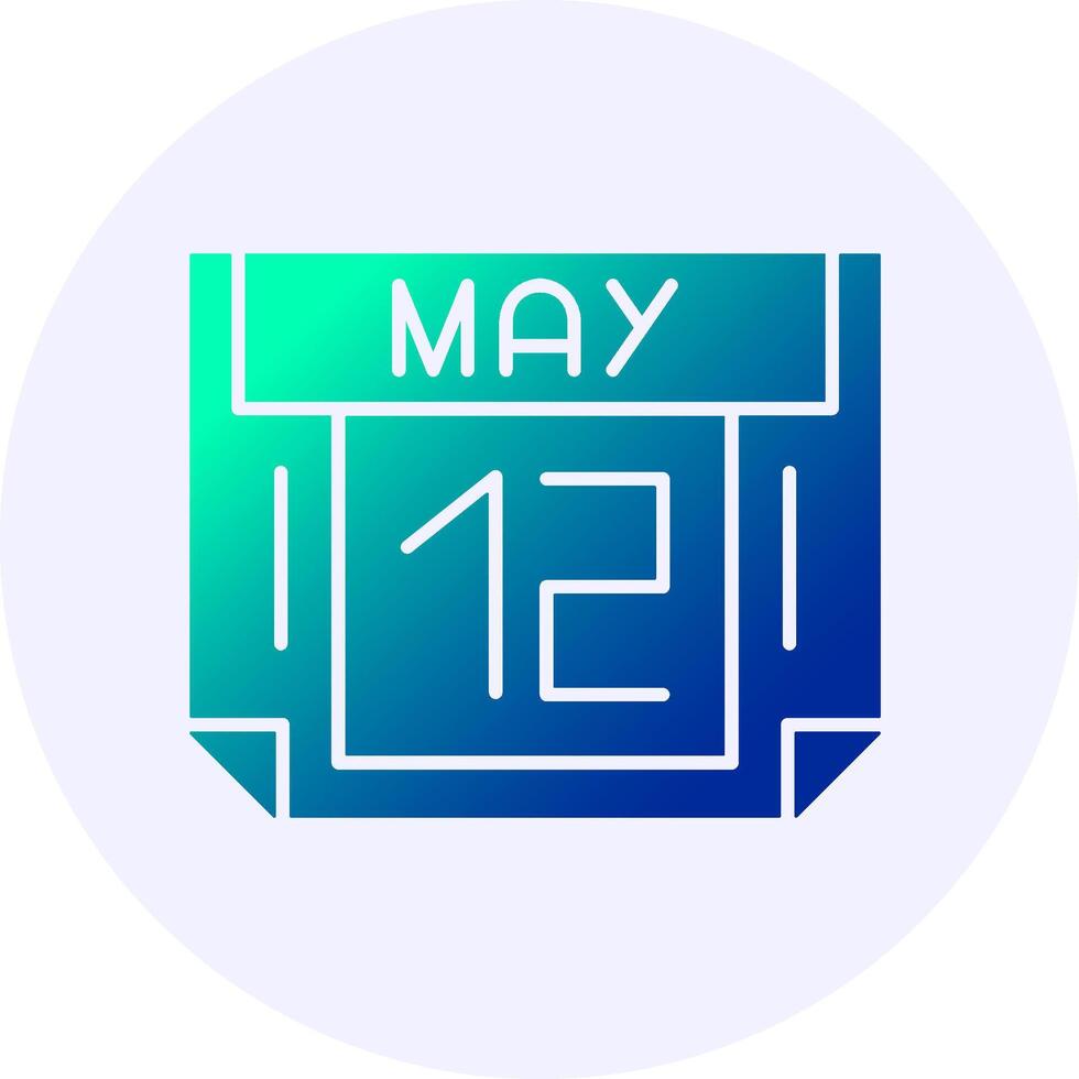 12 May Icon Minimal Gradient Style vector