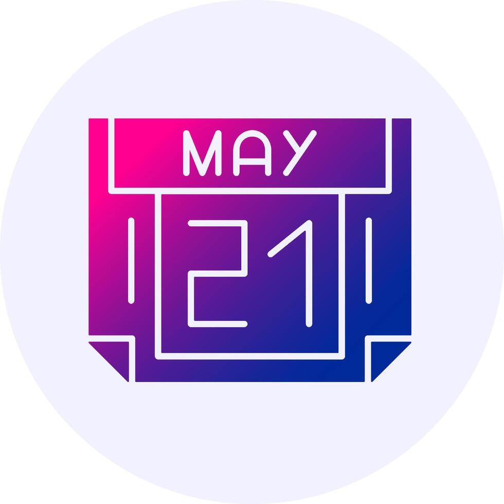 21 May Icon Minimal Gradient Style vector