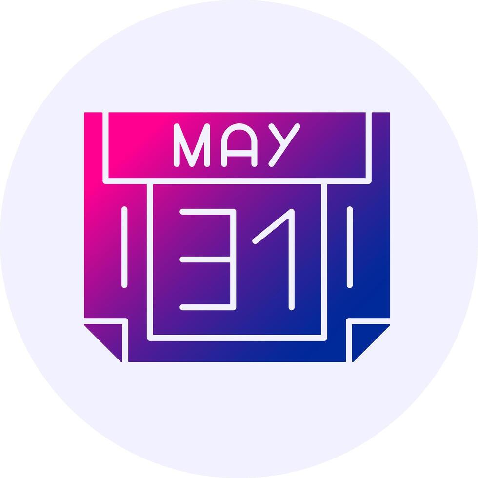 31 May Icon Minimal Gradient Style vector