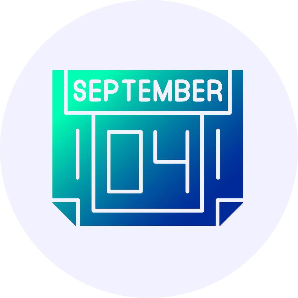 4 September Icon Minimal Gradient Style vector