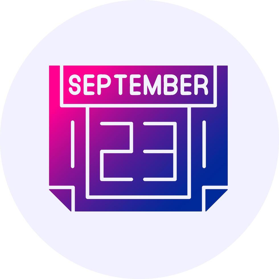 23 September Icon Minimal Gradient Style vector