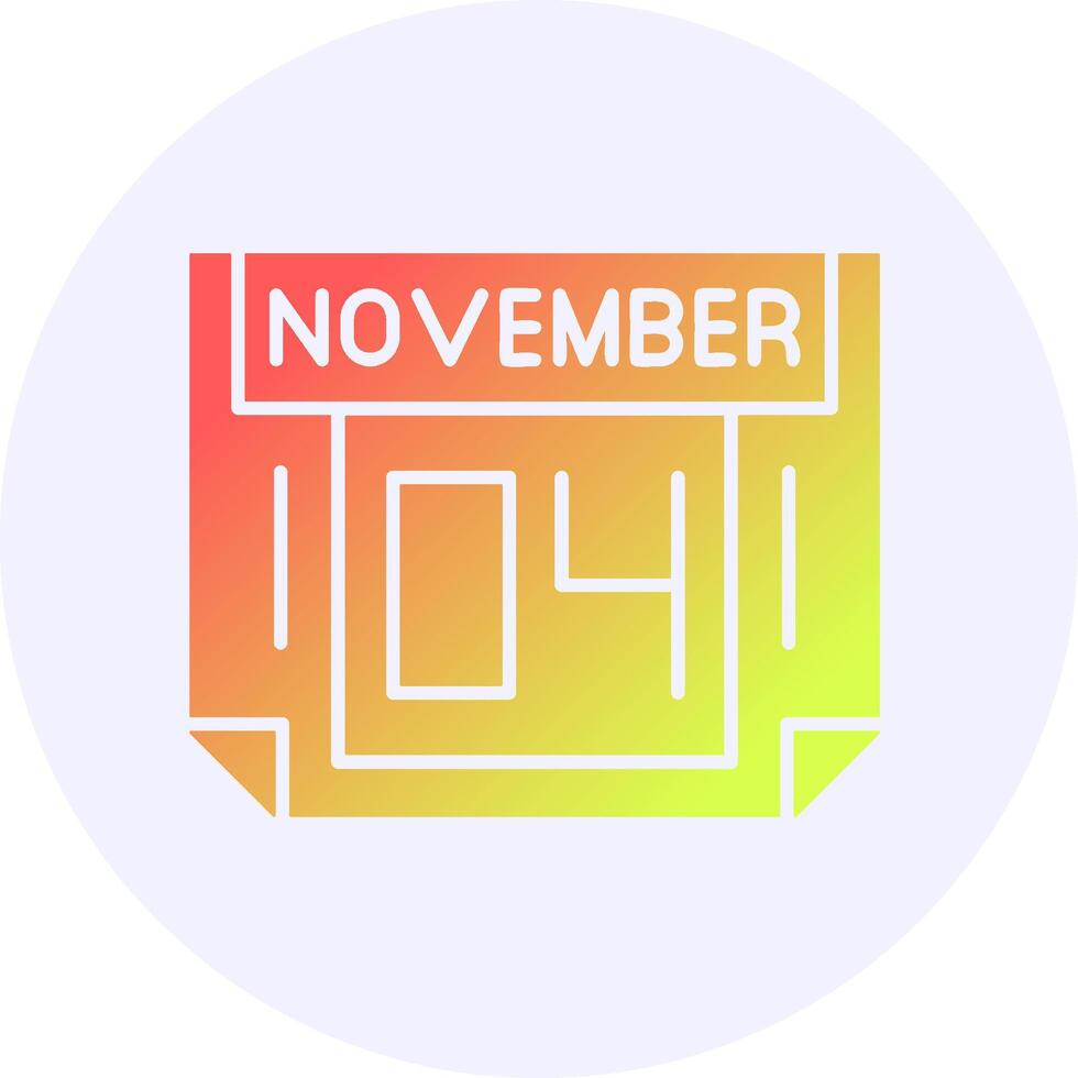 4 November Icon Minimal Gradient Style vector