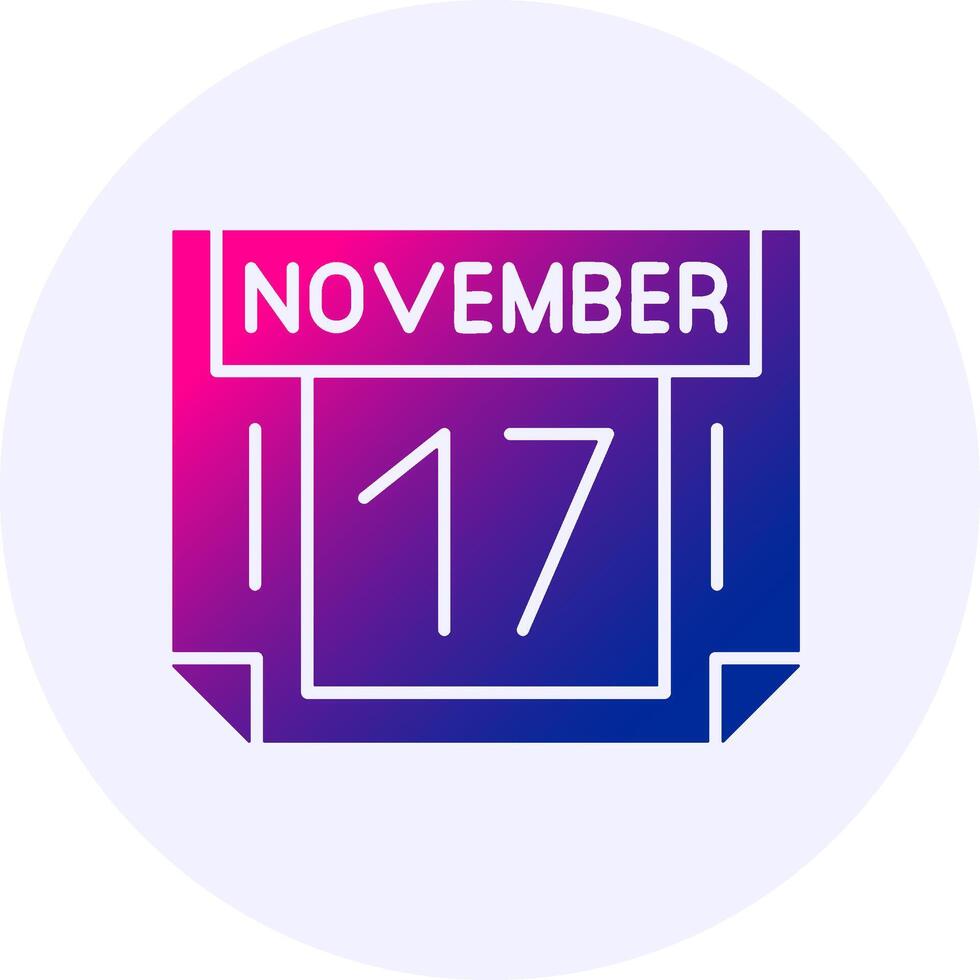 17 November Icon Minimal Gradient Style vector