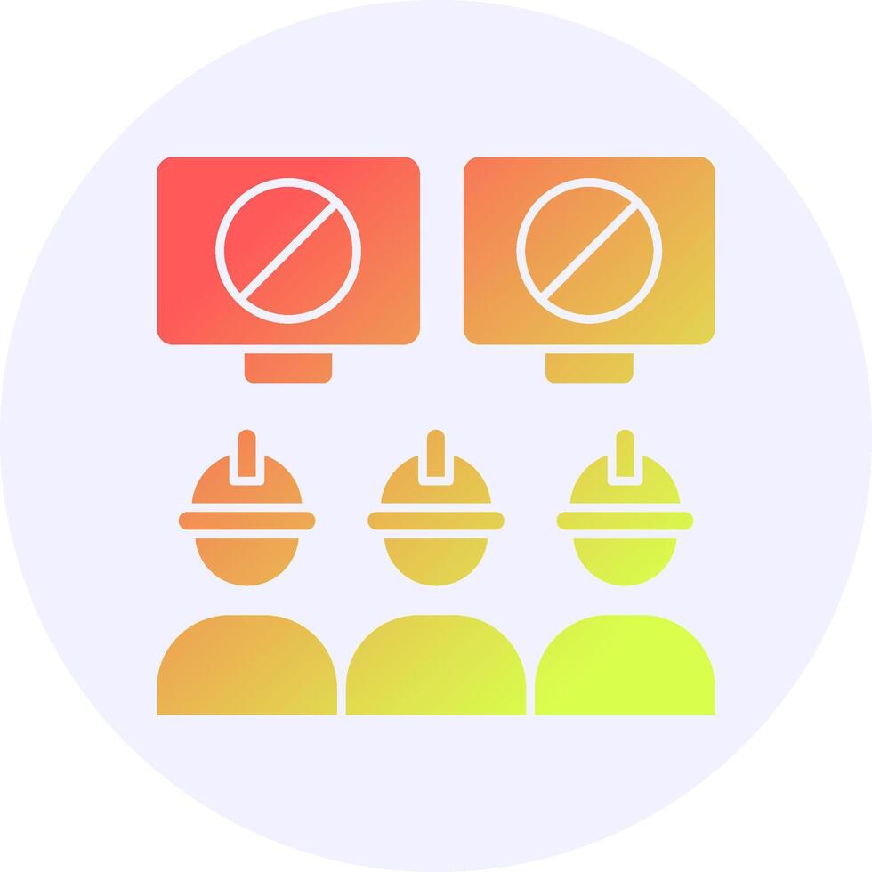 Workers March Gradient Icon vector