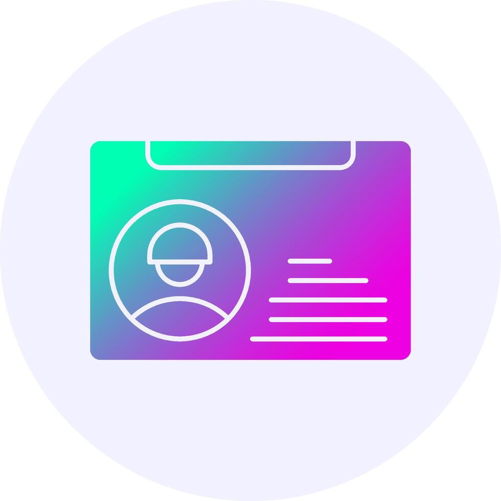 Workers Card Gradient Style Icon vector