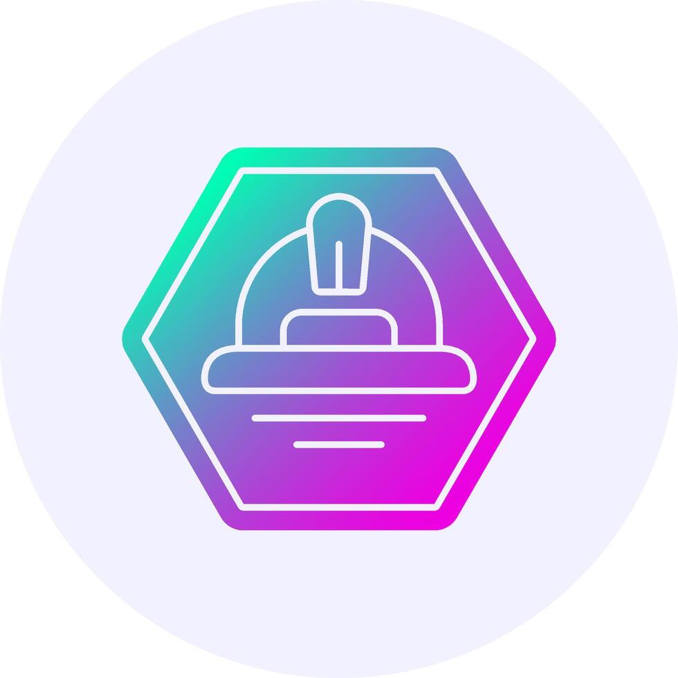 Safety Sign Icon Minimal Gradient Style vector