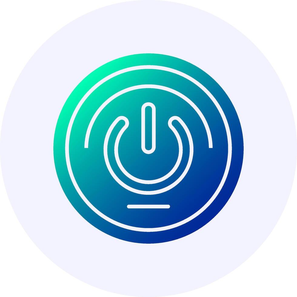 Power Icon Minimal Gradient Style vector