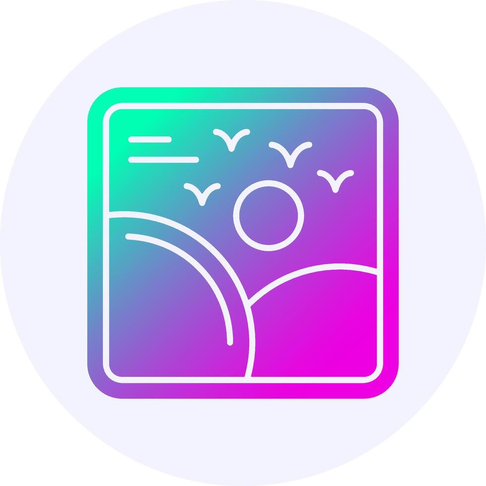 Photos Icon Minimal Gradient Style vector