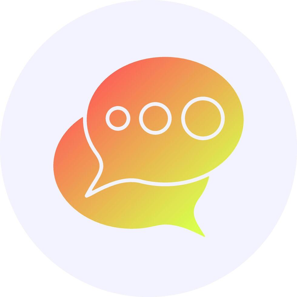 Speech bubble Icon Minimal Gradient Style vector