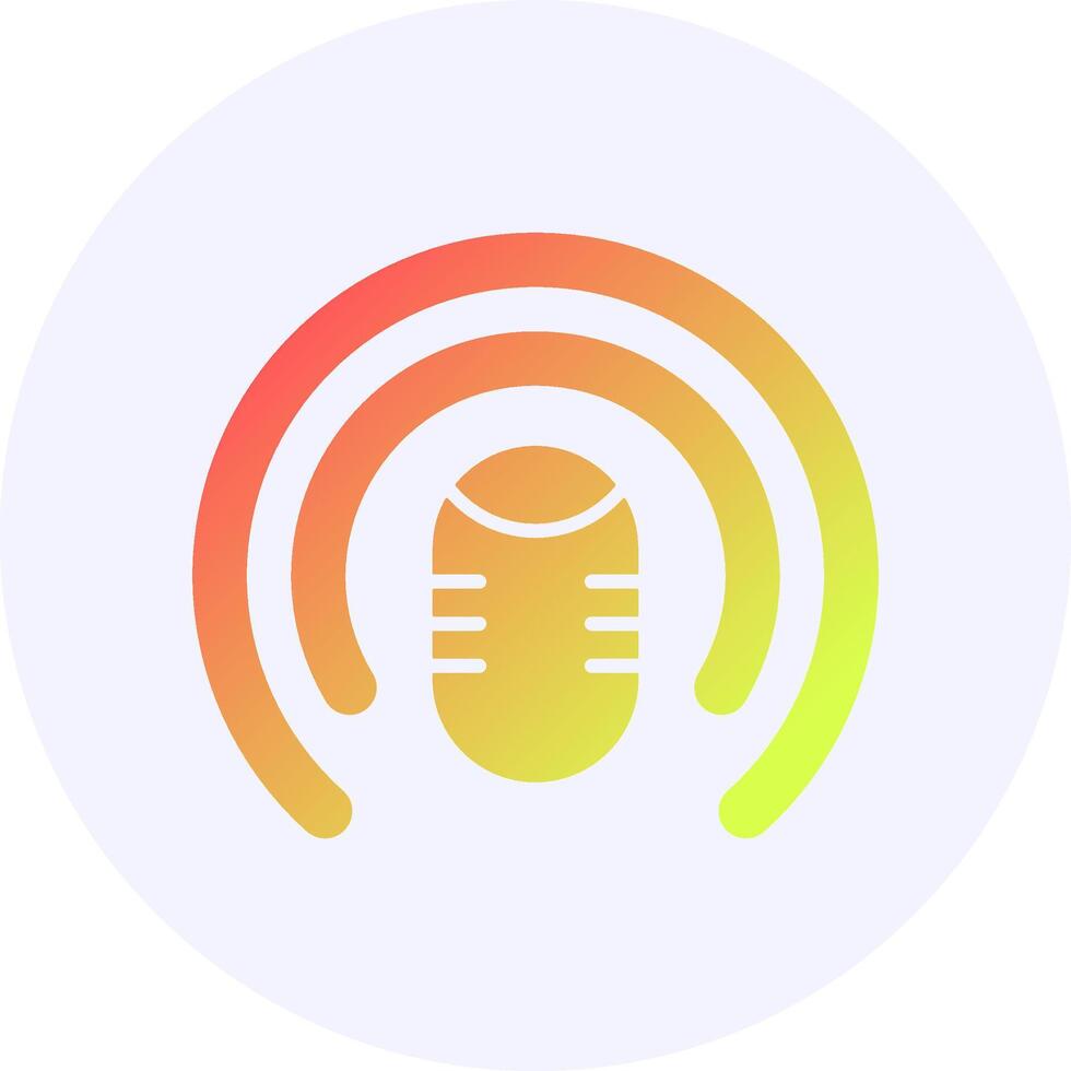 Podcasts Logo Icon Minimal Gradient Style vector