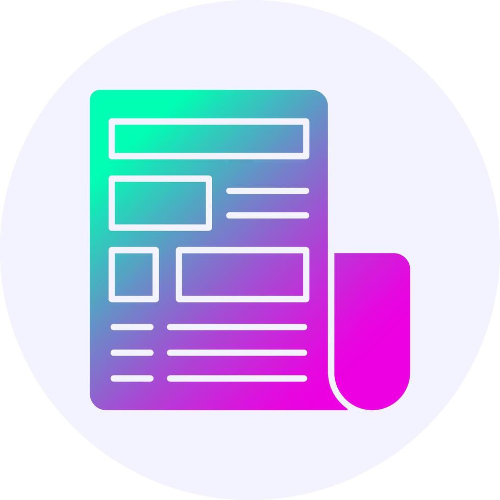 News Icon Minimal Gradient Style vector