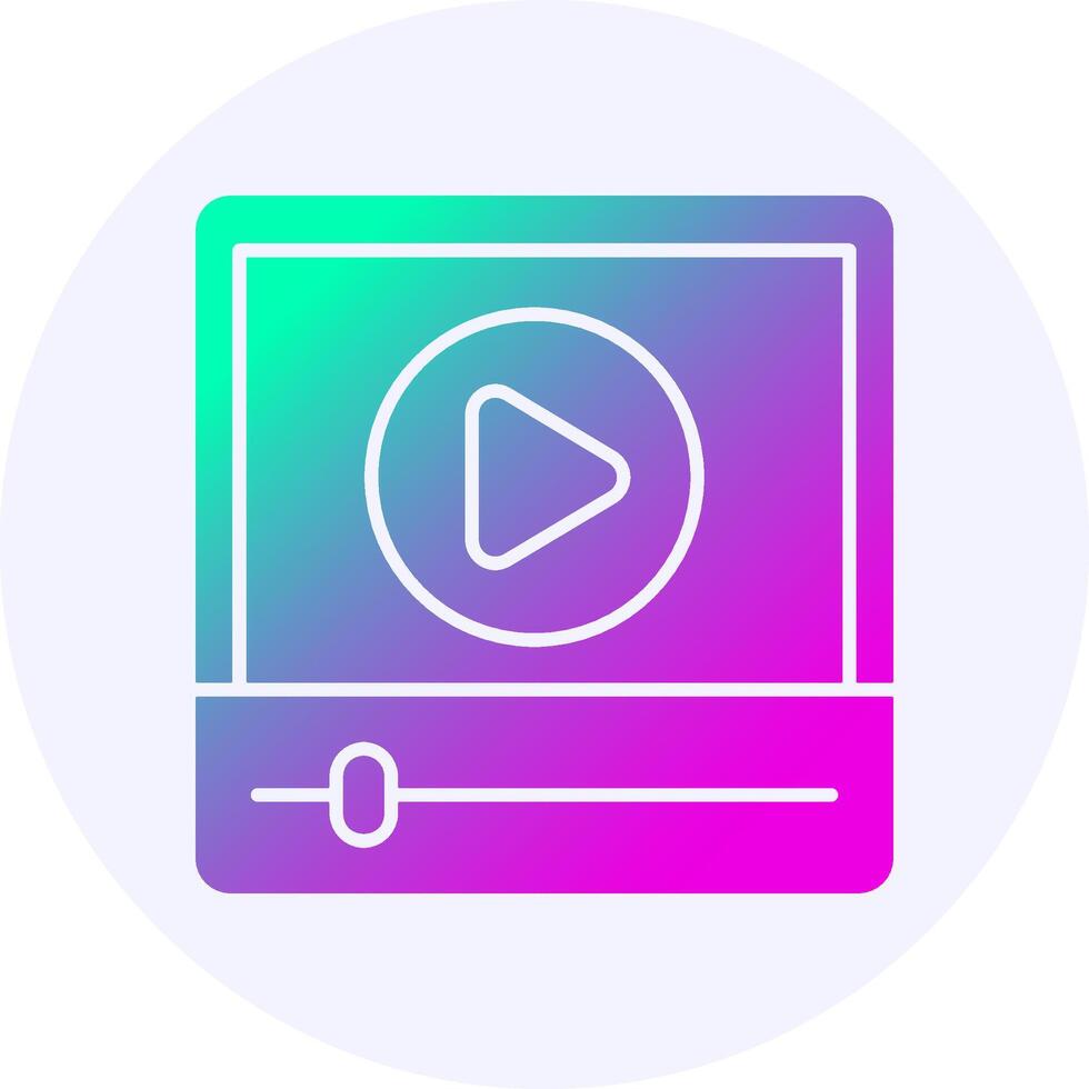 Play Icon Minimal Gradient Style vector