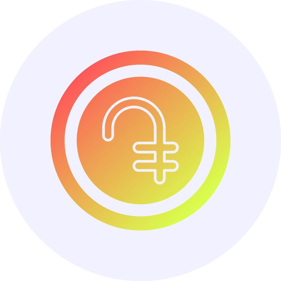 Armenian Dram Sign Icon Minimal Gradient Style vector