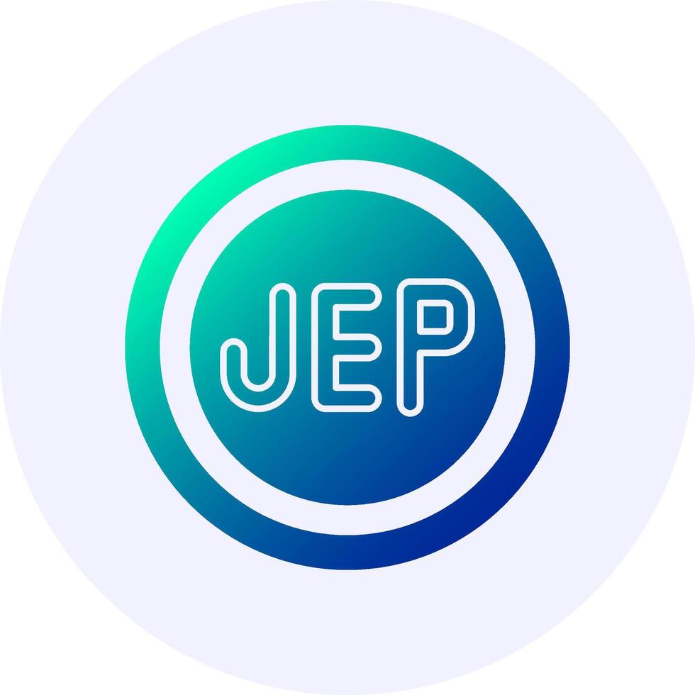 Jersey Pound Sign Icon Minimal Gradient Style vector