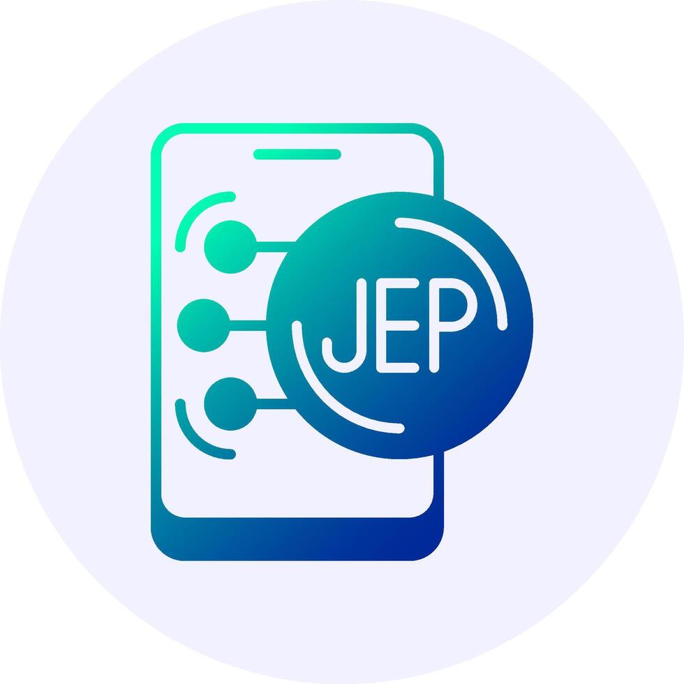 Jersey Pound in Mobile Icon Minimal Gradient Style vector