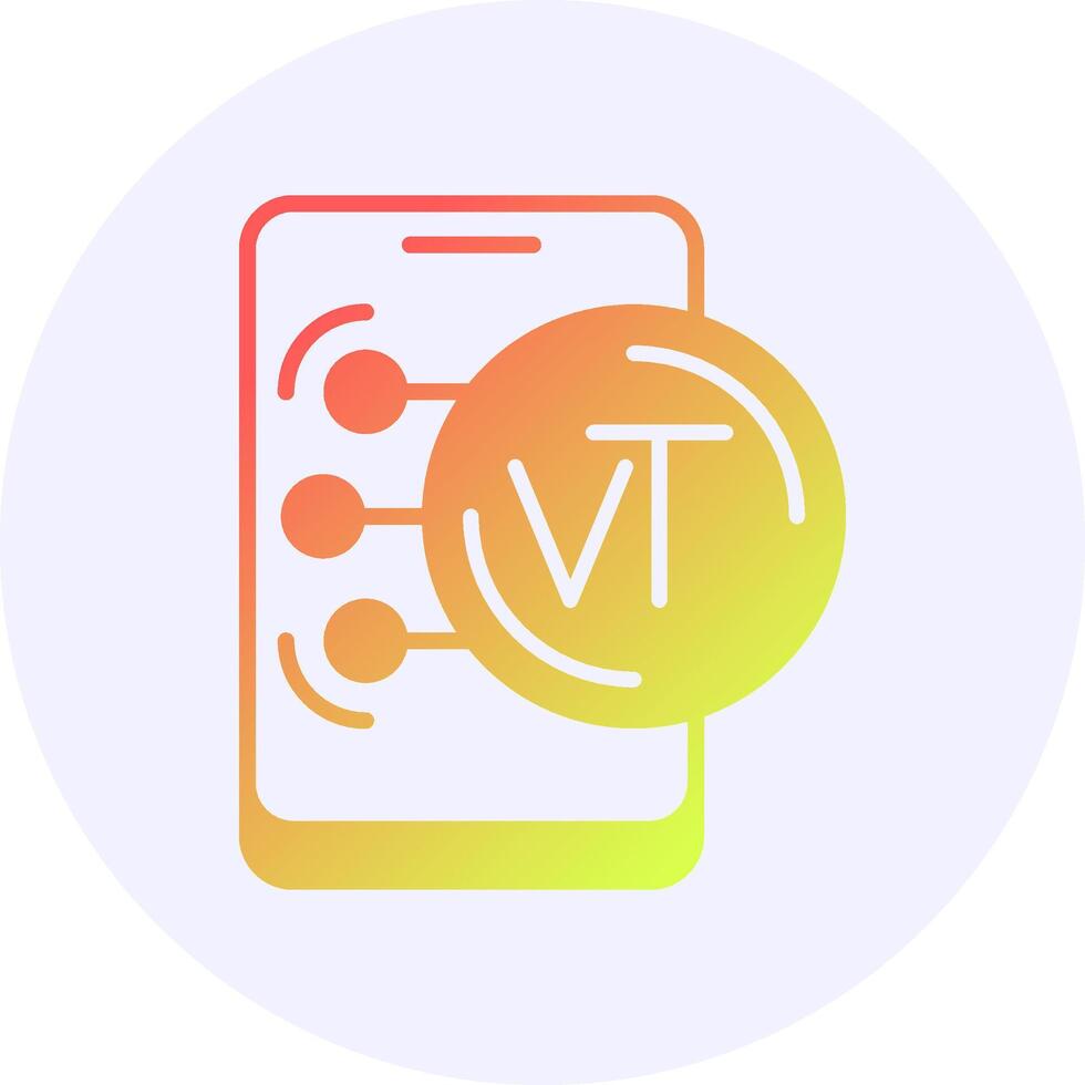 Vanuatu Vatu in Mobile Icon Minimal Gradient Style vector
