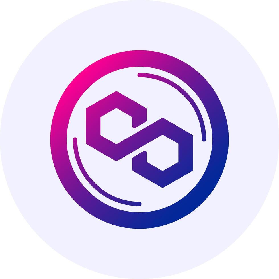 Polygon Icon Minimal Gradient Style vector