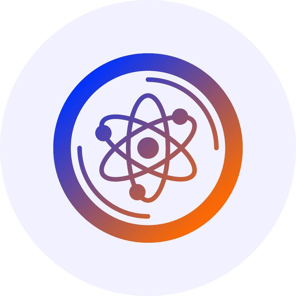 Cosmos Icon Minimal Gradient Style vector