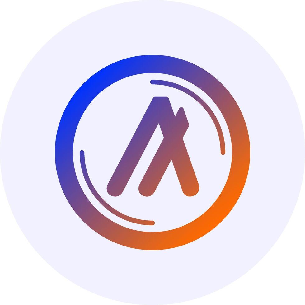 Algorand Icon Minimal Gradient Style vector