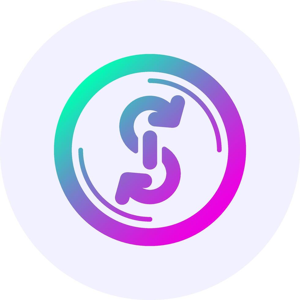 Yearn finance Icon Minimal Gradient Style vector