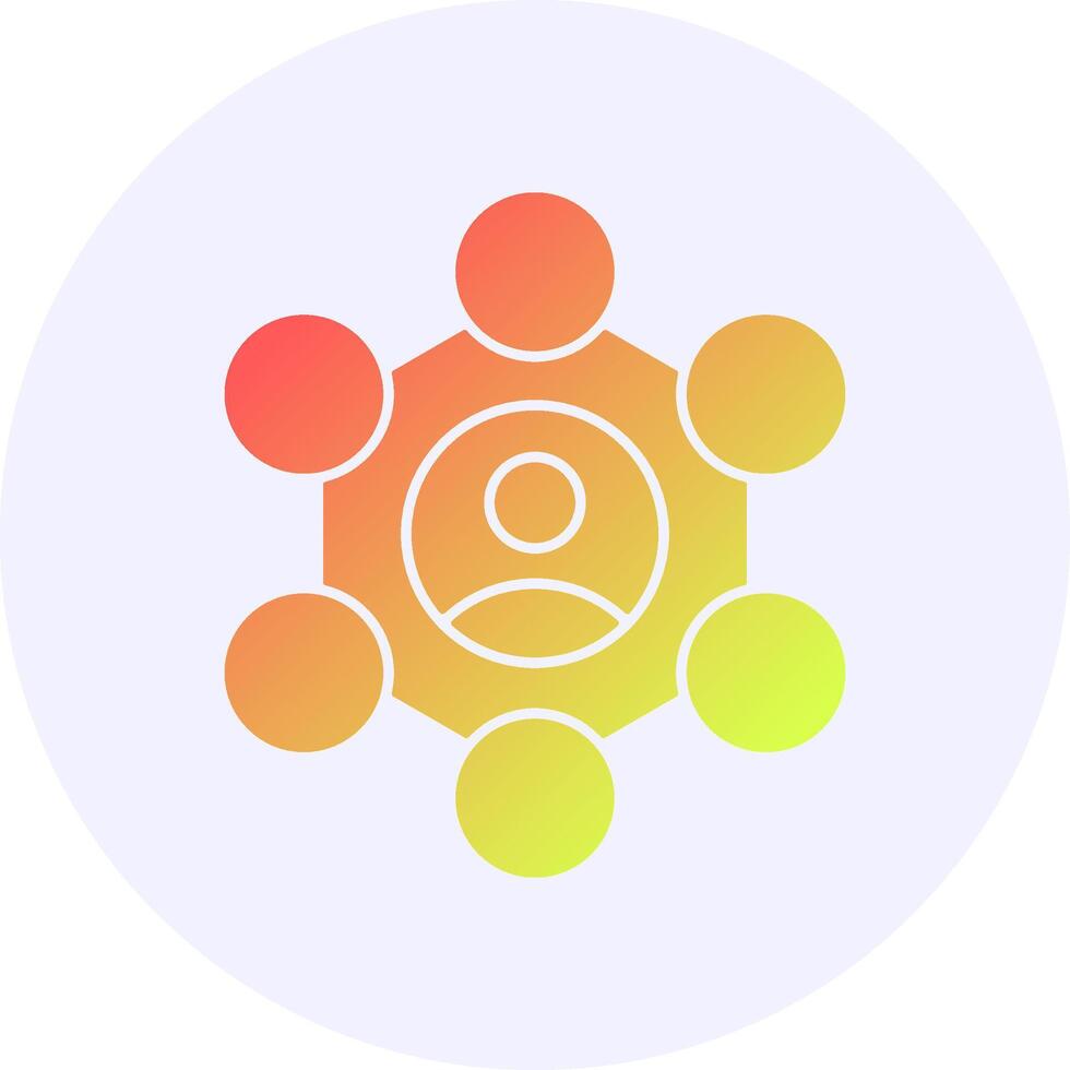 Union Organizer Icon Minimal Gradient Style vector