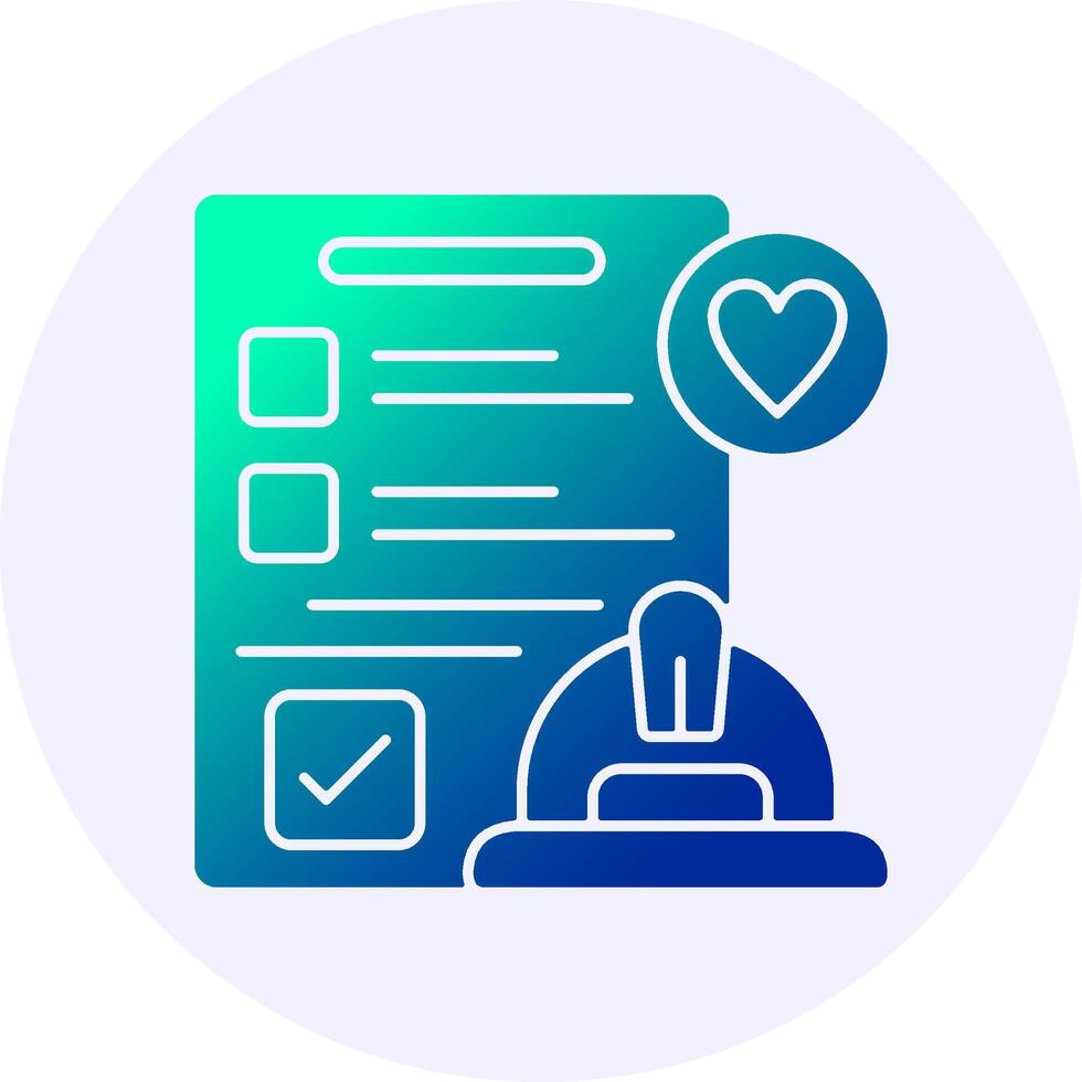 Health and Safety Icon Minimal Gradient Style vector