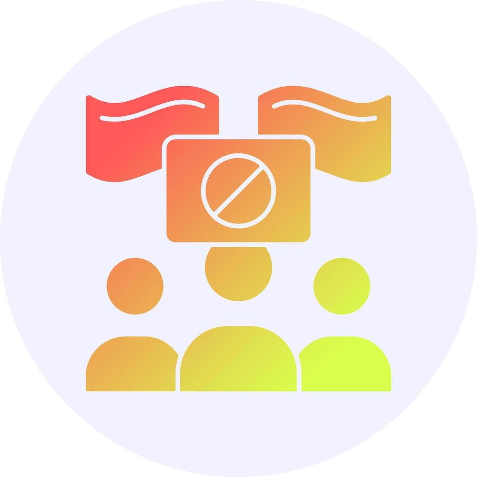 Union Rally Icon Minimal Gradient Style vector