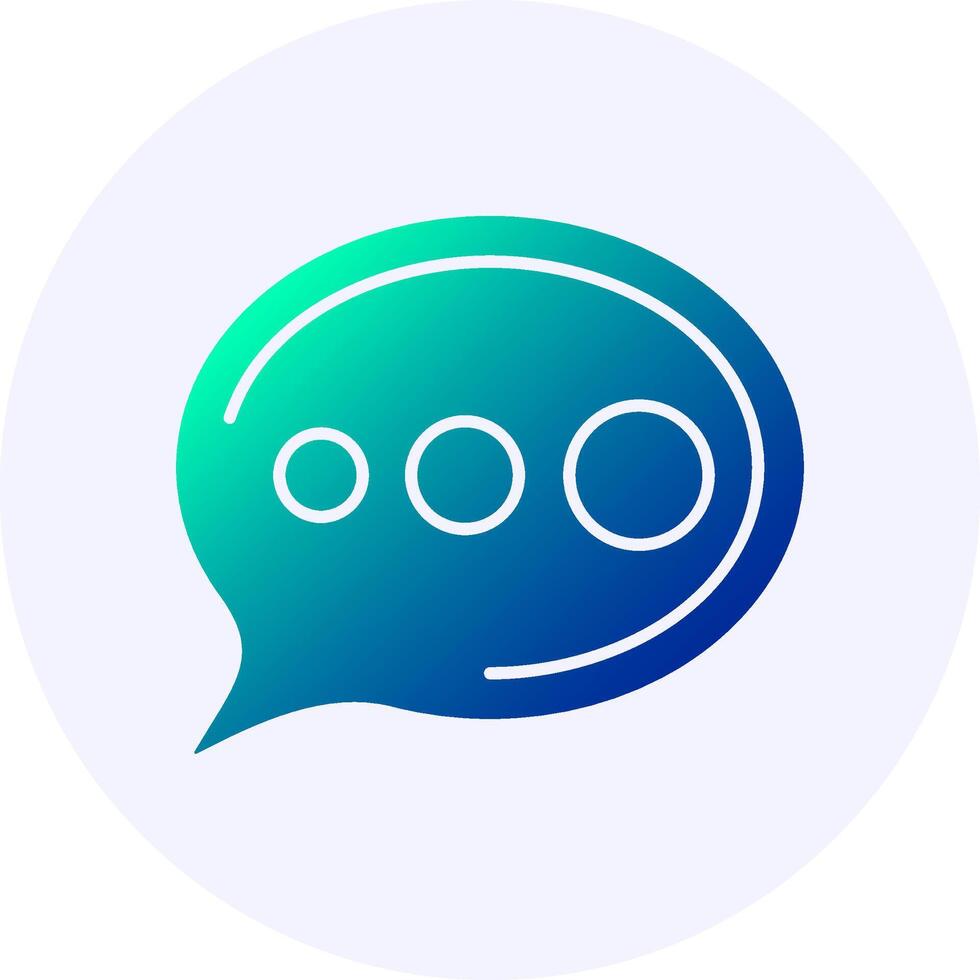 Chat message Icon Minimal Gradient Style vector