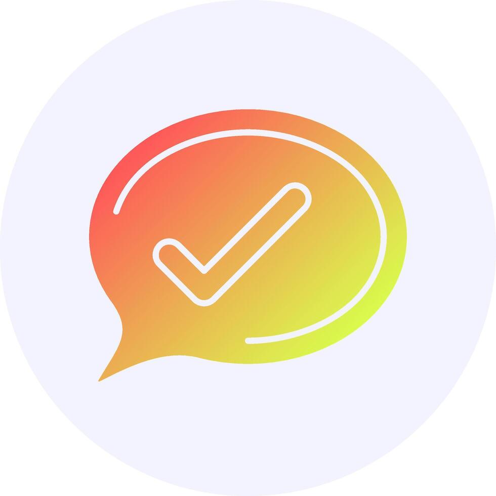 Checkmark Icon Gradient Style vector