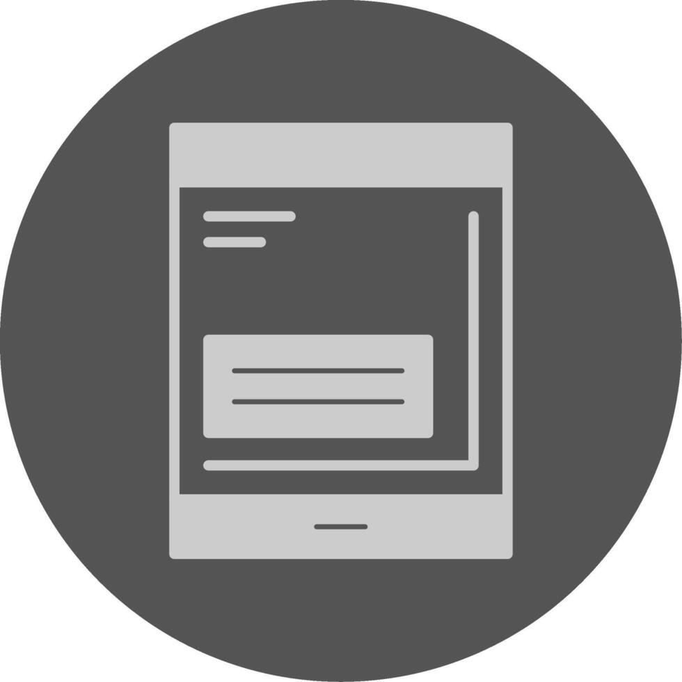 Tablet Solid Grey Minimal Circle Icon vector