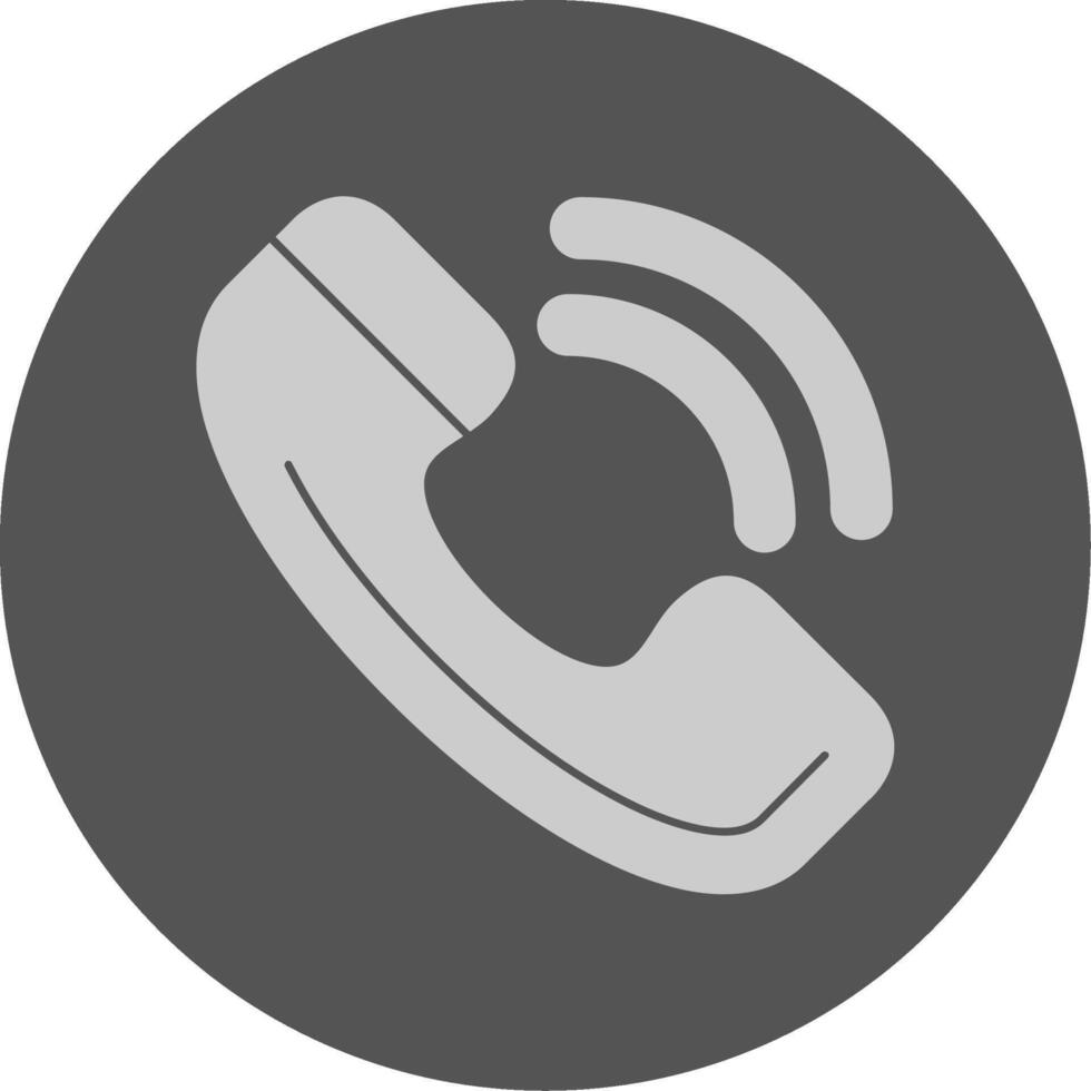 Phone call Solid Grey Minimal Circle Icon vector