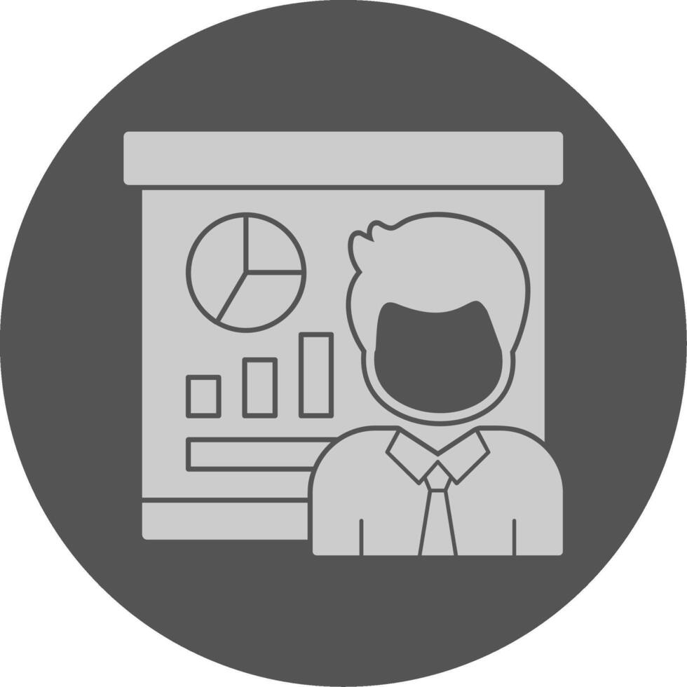 Briefing Solid Grey Minimal Circle Icon vector