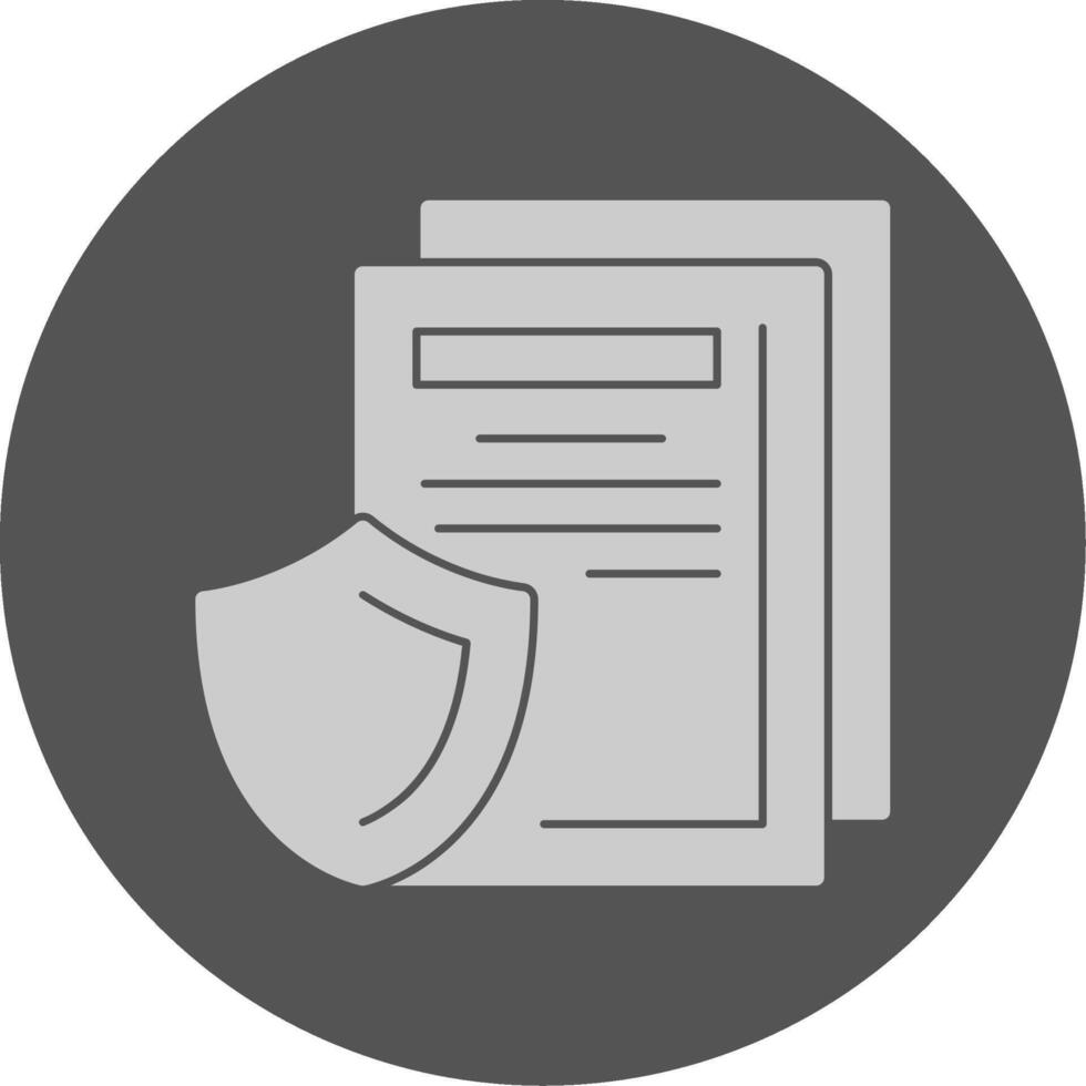 Document protection Solid Grey Minimal Circle Icon vector
