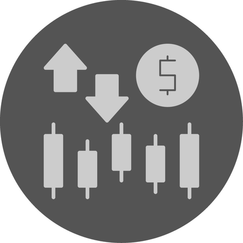 Stock market Solid Grey Minimal Circle Icon vector
