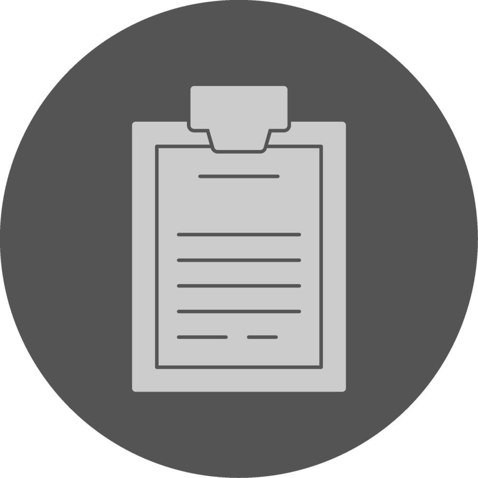 Clipboard Solid Grey Minimal Circle Icon vector