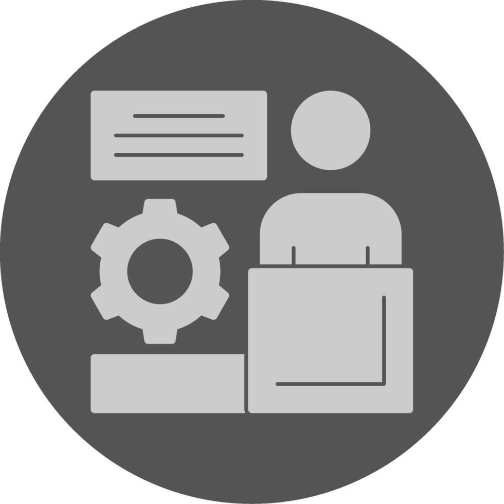 Leadership Solid Grey Minimal Circle Icon vector