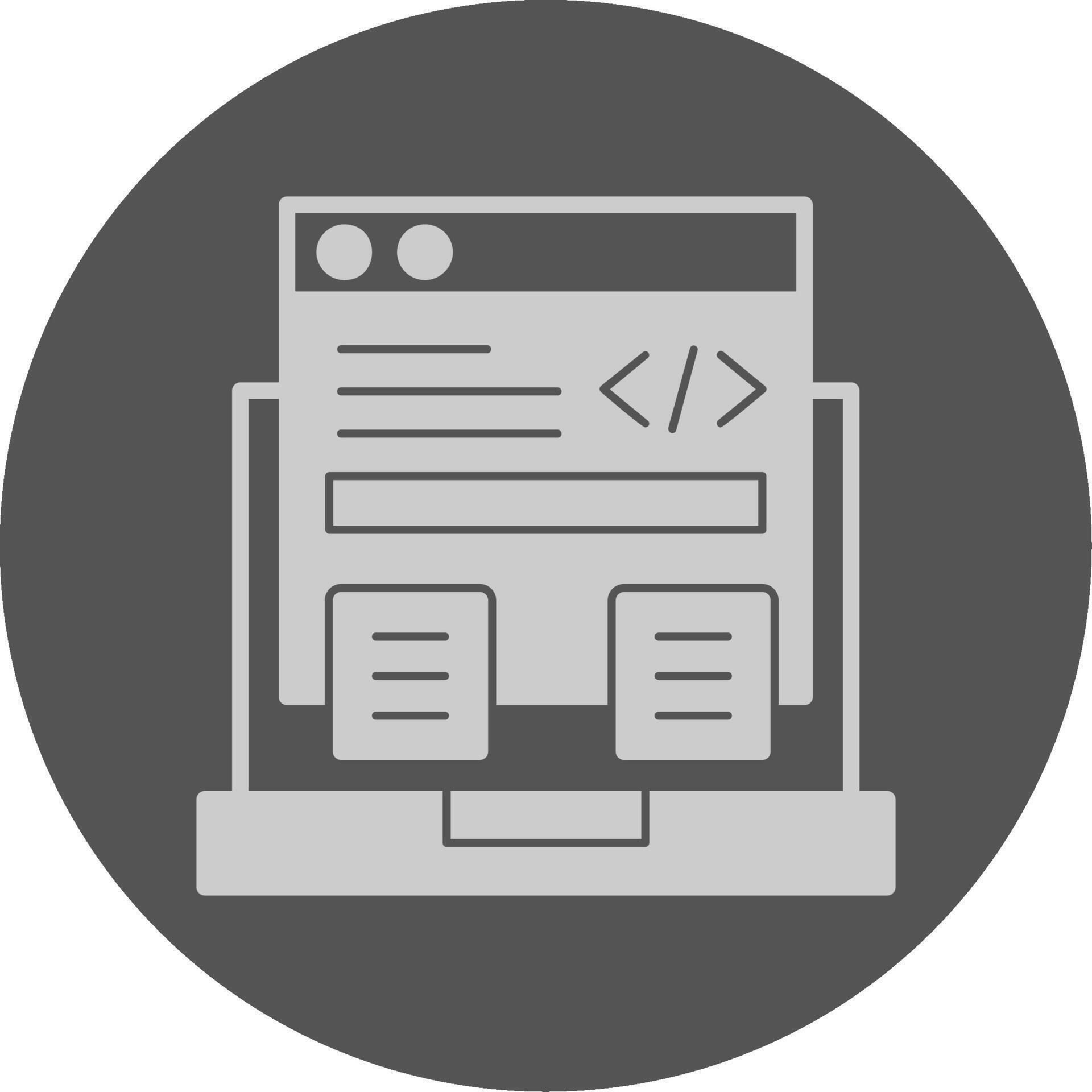Code Framework Solid Grey Minimal Circle Icon 67499739 Vector Art at ...