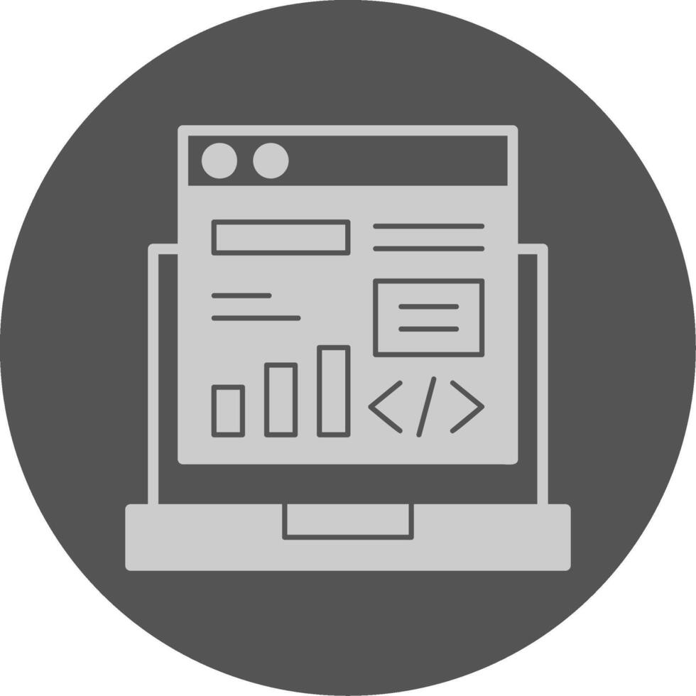 Code Deployment Solid Grey Minimal Circle Icon vector